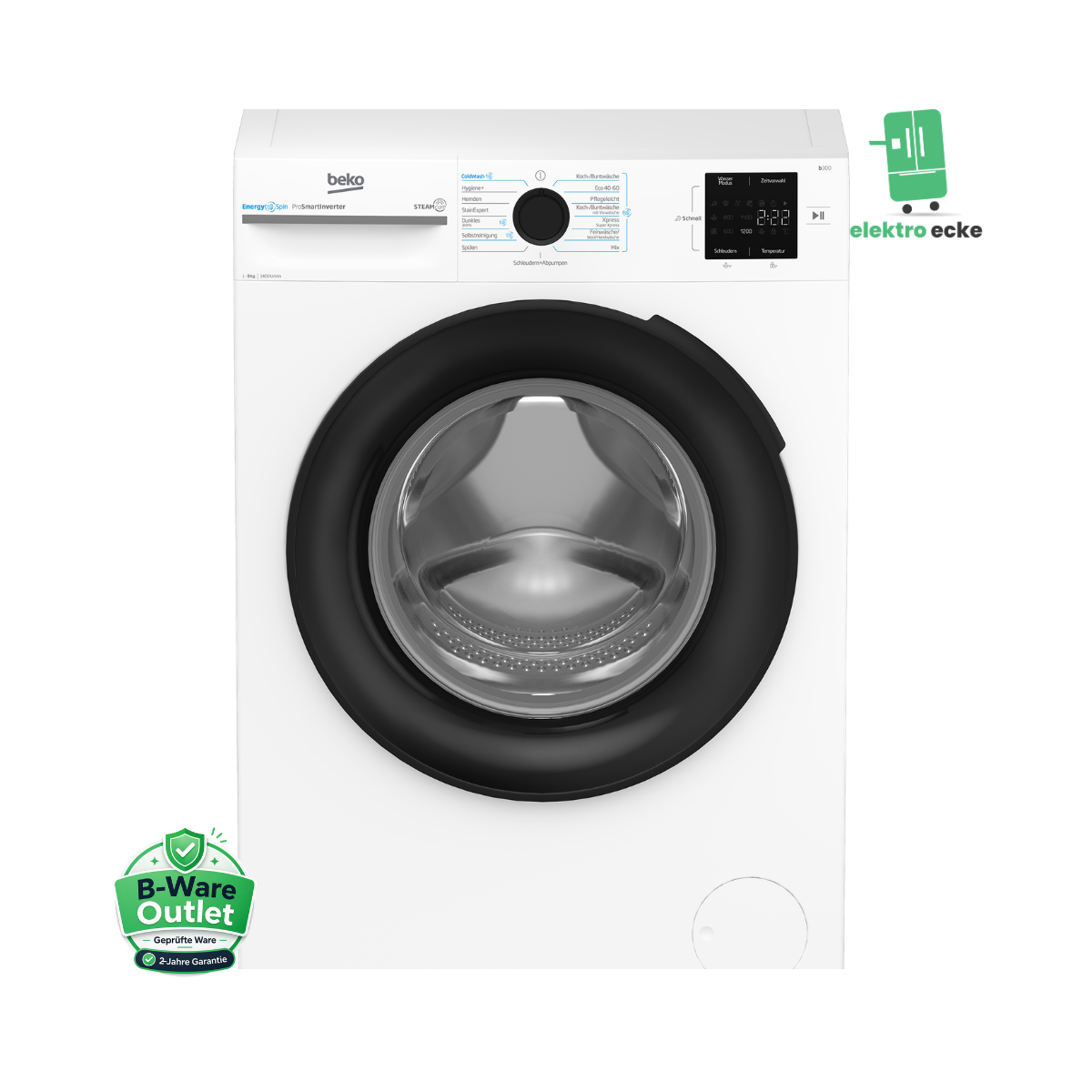 1 #30 Beko BM3WFU3841X - Waschmaschine 8KG – Bild 1